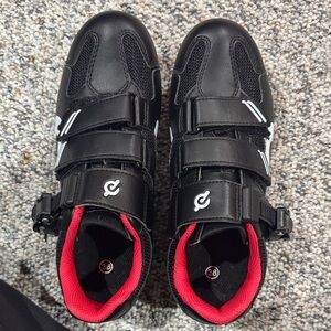 Peloton Black and Red Cycling Sneakers